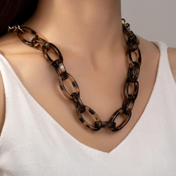 Acrylic necklace with chunky links