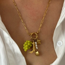 Necklace with array of charms