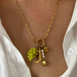 Necklace with array of charms