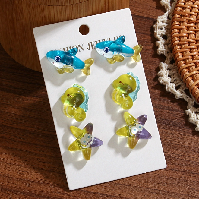 Additional Image for Sets of ocean theme stud earrings