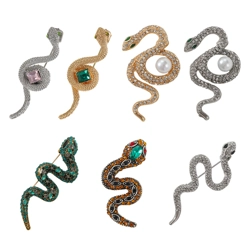 Stylish snake brooches