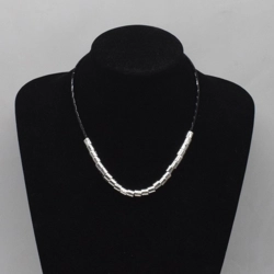 Simple choker with alloy beads