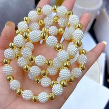 Mixed size beaded bangle