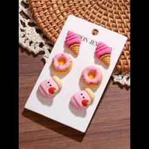 Set of food theme earri..