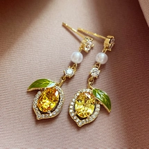 Glam lemon drop earrings