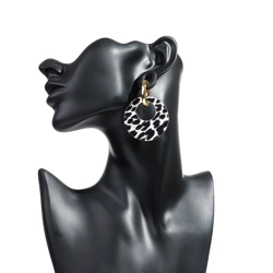 Animal print drop earrings