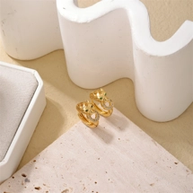 Jaguar hoop earrings wi..