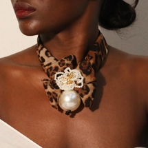 Leopard print polyester..