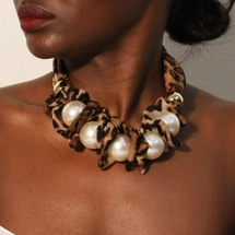 Leopard print polyester..
