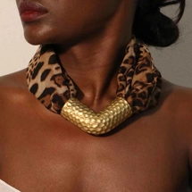Leopard print polyester..