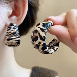 Pu leather earrings - Square / Hoop / Rectangle / C Shape