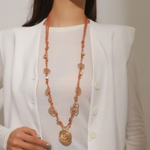 Rope necklace with hear..
