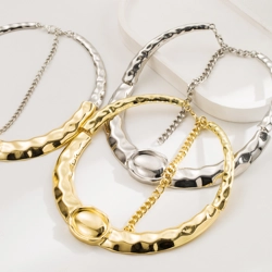 Beaten metal effect choker