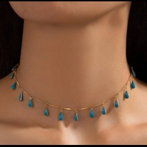 Handmade necklace with water..