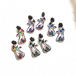 Acrylic cat earrings
