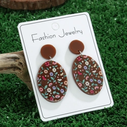 3D print oval drop earrings