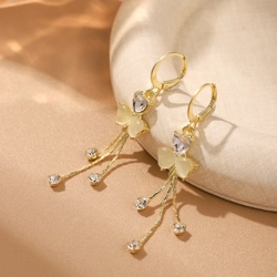 Pretty heart design tassel earrings