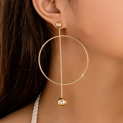 Large geometric statement earrings