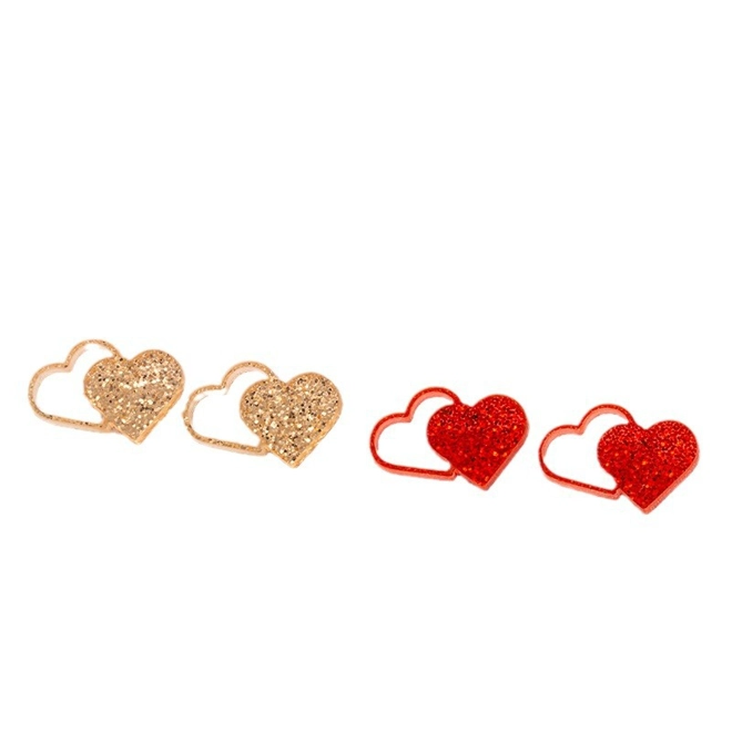 Additional Image for Acrylic ear studs - Heart / Lips design