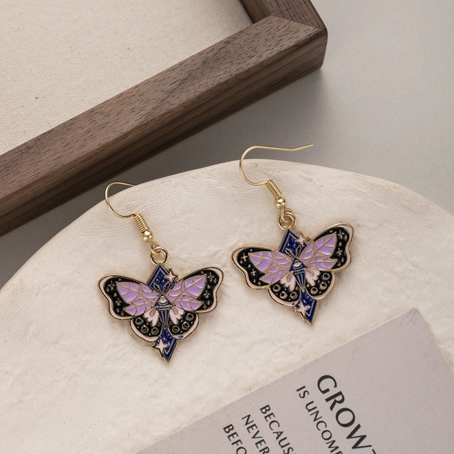 Additional Image for Pretty butterfly drop earrings