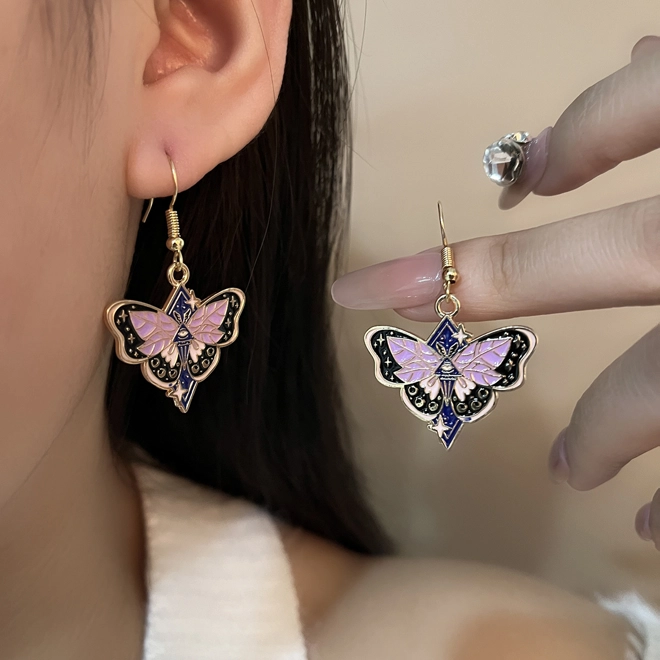 Additional Image for Pretty butterfly drop earrings