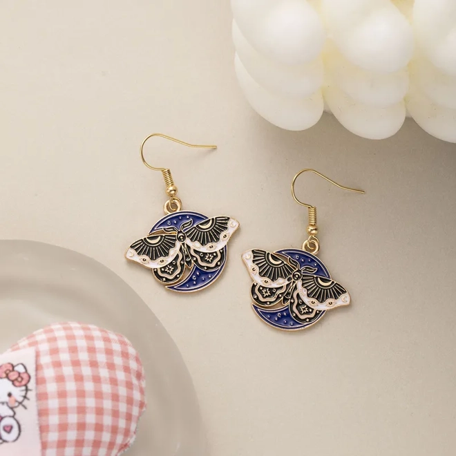 Additional Image for Pretty butterfly drop earrings