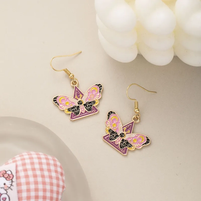 Additional Image for Pretty butterfly drop earrings