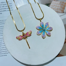 Snake chain necklace with ep..