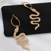 Glam zircon snake drop earri..
