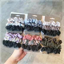 Sets of 3 satin hair ties