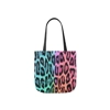 Rainbow Leopard Print Pattern Shoulder Tote Bag