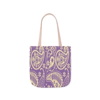 Purple Paisley Pattern Shoulder Tote Bag