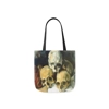 Vintage Pyramid of Skulls Classical Painting Shoulder Tote Bag