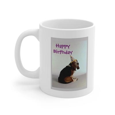 Happy Birthday Basset Dog Coffee Mug
