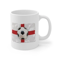 England Flag and Football Coffee Mug