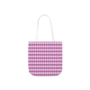 Purple Check Pattern Shoulder Tote Bag