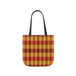 Red And Yellow Tartan Check Shoulder Tote Bag Red And Yellow Tartan Check Shoulder Tote Bag