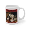 Father's Day Sheepdog and Puppies Coffee Mug