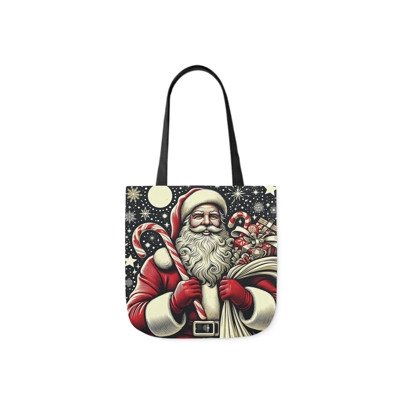 Winters Night Santa Claus Shoulder Tote Bag