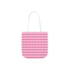 Pink Check Pattern Shoulder Tote Bag