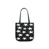 White Pentagram Star Cluster Pattern Shoulder Tote Bag