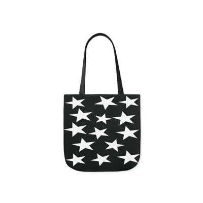 White Pentagram Star Cluster Pattern Shoulder Tote Bag