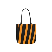 Orange Tiger Stripes Pattern Shoulder Tote Bag
