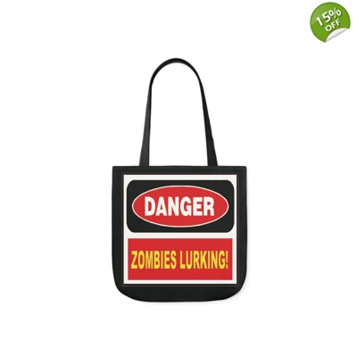 Danger Zombies Lurking Shoulder Tote Bag Danger Zombies Lurking Shoulder Tote Bag