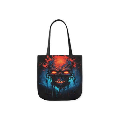 Fiery Hell Skull Watercolour Painting Shoulder Tote Bag Fiery Hell Skull Watercolour Painting Shoulder Tote Bag