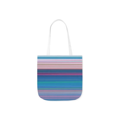 Ocean Sunrise Stripes Pattern Shoulder Tote Bag