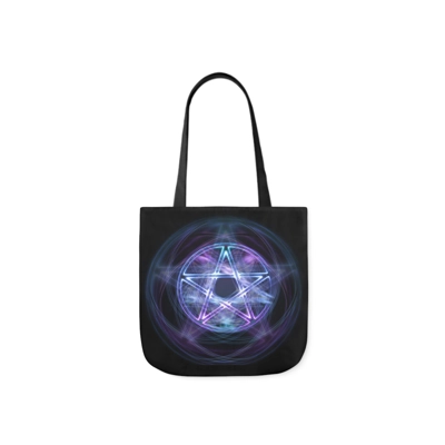 Witchcraft Blue Fire Pentagram Shoulder Tote Bag Witchcraft Blue Fire Pentagram Shoulder Tote Bag