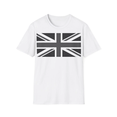 Union Jack Flag Negative Black And White T-Shirt