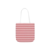 Rose Pink Check Pattern Shoulder Tote Bag