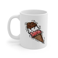 Neapolitan Triple Scoop Ice Cream Cone Coffee Mug